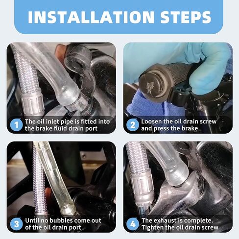 Brake Bleeder Hose,Practical Brake Bleed Hose Kit with One Way Check Valve & Clamp for Bleeding Repair,Universal Motorcycle and car Accessories Brake System Bleeding Tools (Bleeder Hose) in Saudi Arabia