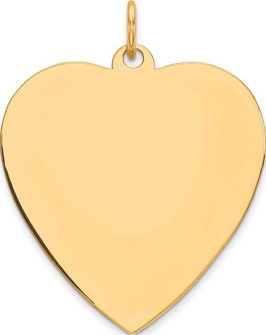 Ss/Gold Plated Sterling Silver Gp Engraveable Heart Polished Disc Charm (Length=31) (Width=25) in Saudi Arabia