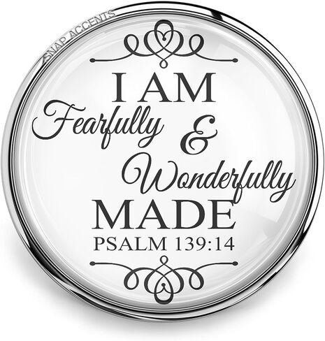 Bible Verse Snap Jewelry Ginger Charm 18MM Christian Scripture Song Button Fits Bracelets, Necklaces, Keychains in Saudi Arabia