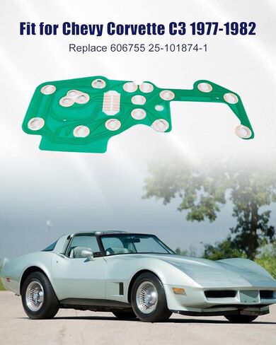 Speedometer and Tachometer Printed Circuit Board Compatible with Chevy Corvette C3 1977-1982, Center Instrument Cluster Printed Circuit Board Replace 606755 25-101874-1 25023577 in Saudi Arabia