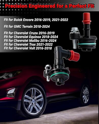 12685407 & 12665644 صمام PCV - صمام تهوية علبة المرافق الإيجابية متوافق مع Chevy Cruze، Equinox، Malibu، Trax، Volt، GMC Terrain، Buick Encore (2016-2024) in Kuwait