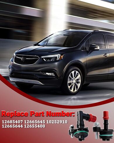 12685407 & 12665644 صمام PCV - صمام تهوية علبة المرافق الإيجابية متوافق مع Chevy Cruze، Equinox، Malibu، Trax، Volt، GMC Terrain، Buick Encore (2016-2024) in Kuwait