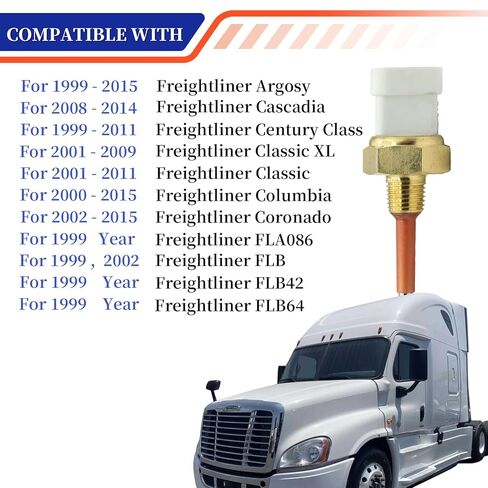 904-7252 Low Coolant Level Sensor Compatible with Detroit 60 Freightliner Cummins Series Turcks 3/8" O-Ring Thread-2 Pins Replace# 23522855 in Saudi Arabia