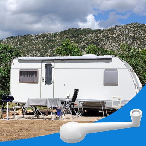 3 قطعة الأبيض رفع كرنك RV هوائي رفع كرنك مقبض ل RV تخييم متنقل نماذج هوائي التلفزيون in Kuwait