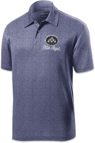 Blue Angels Print Men's Navy Heather Polo in Saudi Arabia