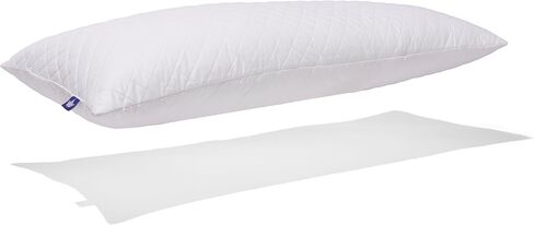 Canadian Down & Feather Co. - Quilted White Goose Feather Body Pillow 60" Long - 255 TC Shell 100% Cotton - Filled in Canada in Kuwait