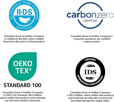 Canadian Down & Feather Co. - Quilted White Goose Feather Body Pillow 60" Long - 255 TC Shell 100% Cotton - Filled in Canada in Kuwait