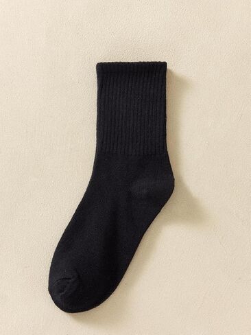 3pairs Long Tube Solid Color Fashion Simple Fashion Versatile Daily Decoration Women's Socks Suitable For Home Life, Fall in Saudi Arabia