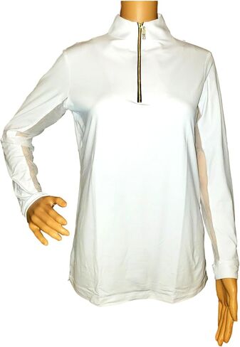 Tailored Sportsman Icefil Ziptop Shirt White/Gold Small in Saudi Arabia