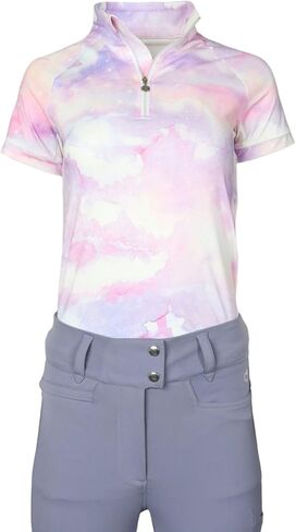 Lavender Haze 1/4 Zip Light Riding Top-Short Sleeve in Saudi Arabia