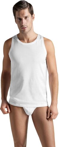 HANRO Men's Cotton Sporty Tank Top 73509 in Saudi Arabia