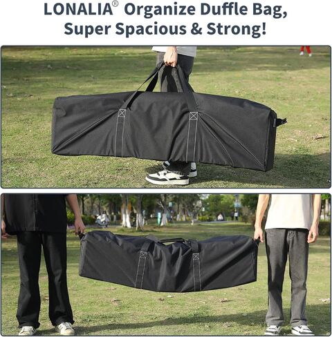 52 Inch Large Duffle Bag for Travel Camping - 180L Extra Large Heavy Duty Duffel Bag, Sport Equipment Storage Bag with 2 Sides Handles-Black in Kuwait
