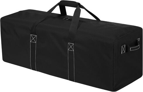 52 Inch Large Duffle Bag for Travel Camping - 180L Extra Large Heavy Duty Duffel Bag, Sport Equipment Storage Bag with 2 Sides Handles-Black in Kuwait
