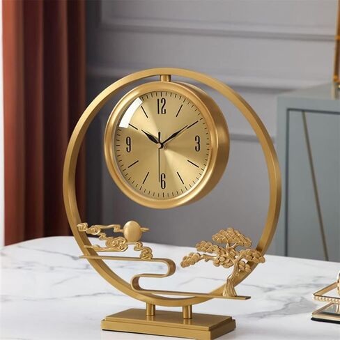 Chinese Brass Clock, Living Room, Desktop Decoration, Porch in Saudi Arabia