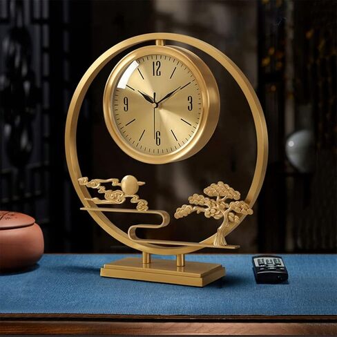 Chinese Brass Clock, Living Room, Desktop Decoration, Porch in Saudi Arabia