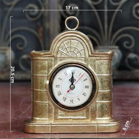 European Clock, Living Room, Ornament, Large Sitting, Antique Imitation Copper and Gold in Saudi Arabia