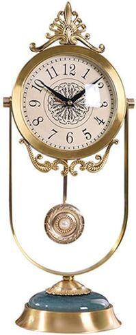 Desktop Copper Watch Living Room Bedroom Bedside Table Clock Craft Decoration Ornaments in Saudi Arabia