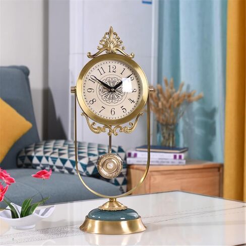 Desktop Copper Watch Living Room Bedroom Bedside Table Clock Craft Decoration Ornaments in Saudi Arabia