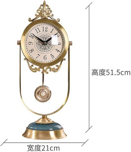 Desktop Copper Watch Living Room Bedroom Bedside Table Clock Craft Decoration Ornaments in Saudi Arabia