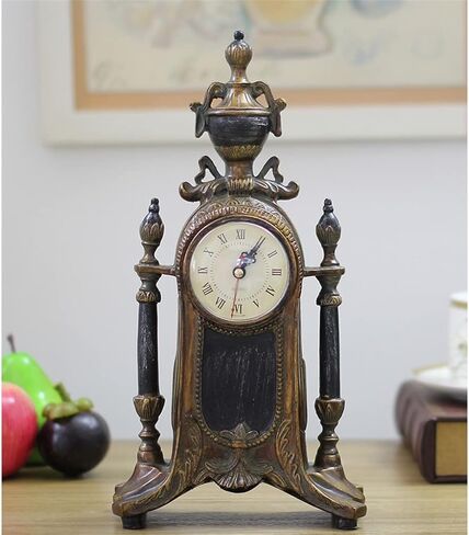 European Clock, Living Room, Ornament, Large Sitting, Antique Imitation Copper and Gold in Saudi Arabia