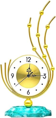 Circular Chinese Decorative Iron Silent Walking Clock Imitation Marble in Saudi Arabia