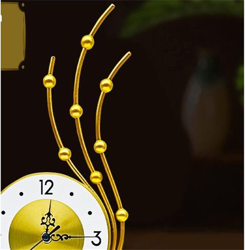 Circular Chinese Decorative Iron Silent Walking Clock Imitation Marble in Saudi Arabia