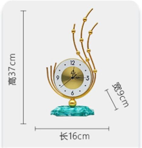 Circular Chinese Decorative Iron Silent Walking Clock Imitation Marble in Saudi Arabia