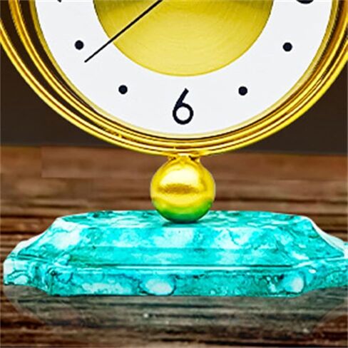 Circular Chinese Decorative Iron Silent Walking Clock Imitation Marble in Saudi Arabia
