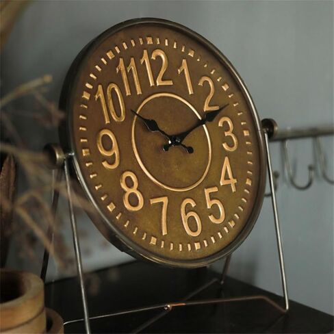 Industrial Home Clock Ornaments Retro Nostalgic Metal Living Room Creative in Saudi Arabia