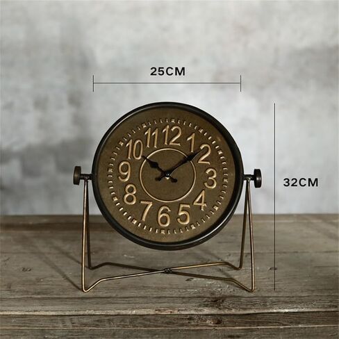 Industrial Home Clock Ornaments Retro Nostalgic Metal Living Room Creative in Saudi Arabia