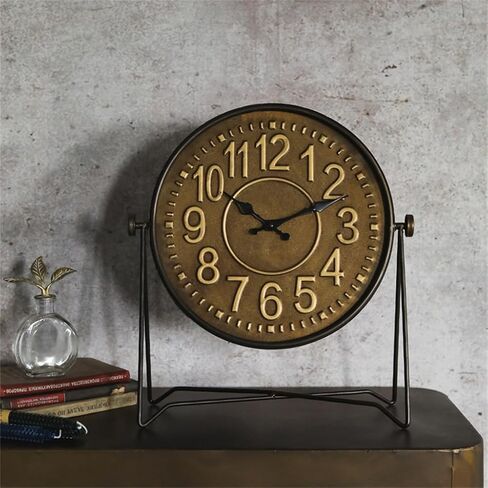 Industrial Home Clock Ornaments Retro Nostalgic Metal Living Room Creative in Saudi Arabia