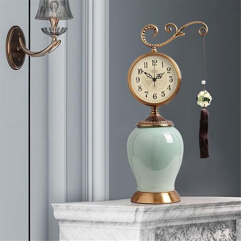 Bell Living Room Household Desktop Retro Chinese Quartz Clock Pendulum Silent in Saudi Arabia