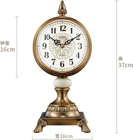 Sitting Room Seat Clock Metal Plated Copper Quartz Pendulum Table Retro in Saudi Arabia