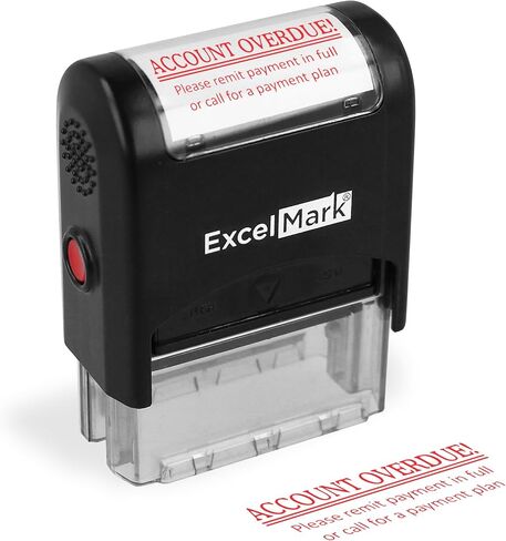 Account OVERDUE! - Self Inking Bill Collection Stamp in Red Ink in Saudi Arabia