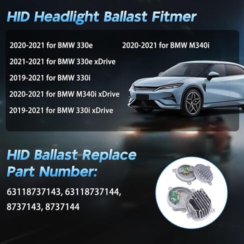 63118737144 Drl وحدة وحدة التحكم، Led Drl عيون الملاك مناسبة لـ 2020-2021 لسيارات BMW 330e 2021 لسيارات BMW 330e Xdrive 2019-2021 لسيارات BMW 330i 330i Xdrive 2020-2021 لسيارات BMW M340i M340i Xdrive 4 قطع in Saudi Arabia