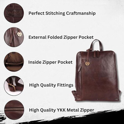 Genuine Italian Leather Bundle – 14.5" Beige Leather Backpack with Adjustable Straps & Small Crossbody Bag for Women – Stylish, Trendy, and Versatile Set for Everyday Use in Saudi Arabia