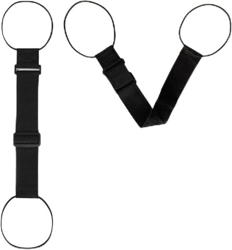 عبوتان من حزام الأمتعة للحمل على الحقيبة، أشرطة موصل قوية قابلة للتعديل متعددة الاستخدام، حزام سفر مرن أسود لحقيبة السفر، حقيبة الظهر، حقيبة اليد، سهل الالتفاف، خفيف الوزن in Kuwait