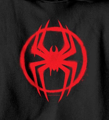 سترة بغطاء للرأس من Marvel Boy's Spider-Man: Across the Spider-Verse Graffiti Spider Logo in Kuwait