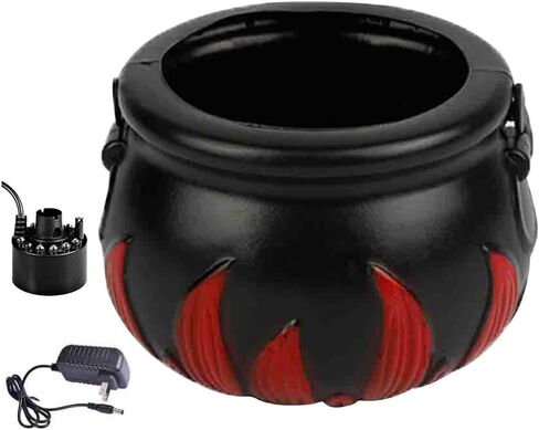 تينميكس صانع ضباب الهالوين، رذاذ آلة الضباب مع أضواء في وعاء مرجل بلاستيكي ساحر مع مقبض للديكور المنزلي الداخلي والخارجي، صقيع in Kuwait