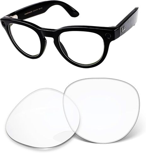 عدسات بديلة مقاس 1.6 مم متوافقة مع نظارات RayBan Meta Headliner (Gen 2) RW4013 الذكية مقاس 50 مم، مضادة للخدش وسهلة الملاءمة in Kuwait