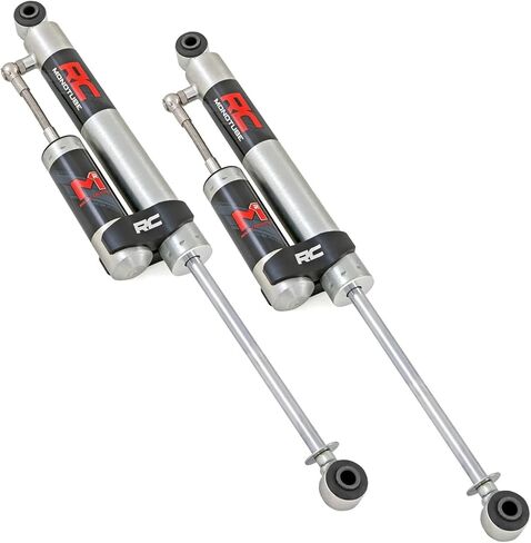 Rough Country M1R Monotube Rear Shocks with External Reservoir for Chevy Silverado & GMC Sierra 1500 (2007-2025 & Classic) w/0-4" Lift - 2-Pack in Saudi Arabia