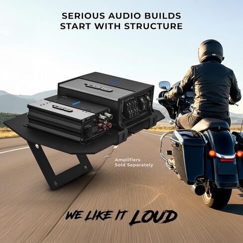 DS18 RY-HDARRG.1423 Motorcycle Amplifier Mounting Rack – Compatible with Road Glide Touring Motorcycles 2014–2023, OEM Bolt-On Metal Audio Amp Bracket in Saudi Arabia