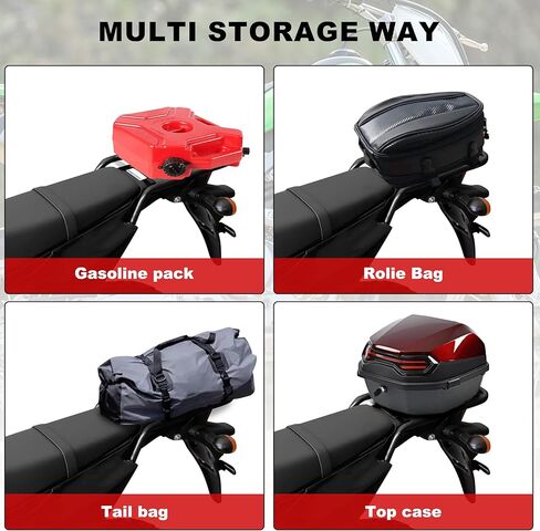 Rear Rack Motorcycle Black Luggage Shelf Bracket with Hand Grip Rear Tail Storage Rear Cargo Carrier for Kawasaki KLX 230 2022-2024 in Saudi Arabia