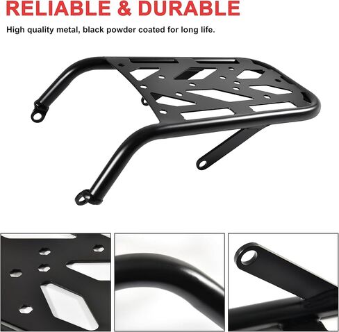 Rear Rack Motorcycle Black Luggage Shelf Bracket with Hand Grip Rear Tail Storage Rear Cargo Carrier for Kawasaki KLX 230 2022-2024 in Saudi Arabia