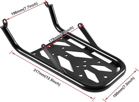 Rear Rack Motorcycle Black Luggage Shelf Bracket with Hand Grip Rear Tail Storage Rear Cargo Carrier for Kawasaki KLX 230 2022-2024 in Saudi Arabia