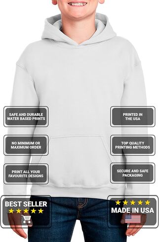 Awkward Styles Custom Hoodie for Kids Boys Girls Personalized Sweathisrt Your Image Photo Text Design Front/Back Print in Saudi Arabia