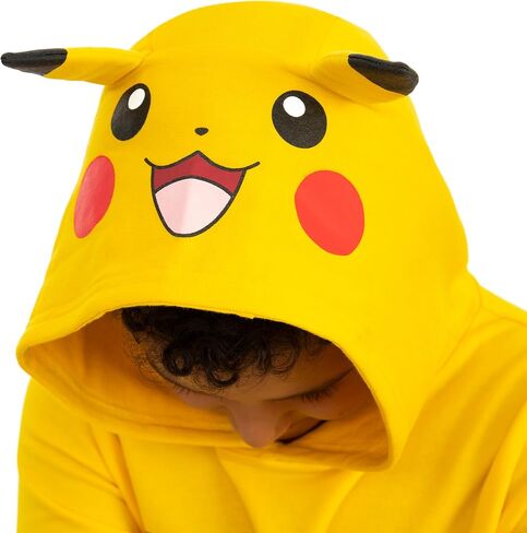 هودي بوكيمون، هودي بيكاتشو للأطفال مع آذان ثلاثية الأبعاد، سويت شيرت قطني للأولاد بقلنسوة، هوديس وبلوزات عصرية للأولاد in Saudi Arabia