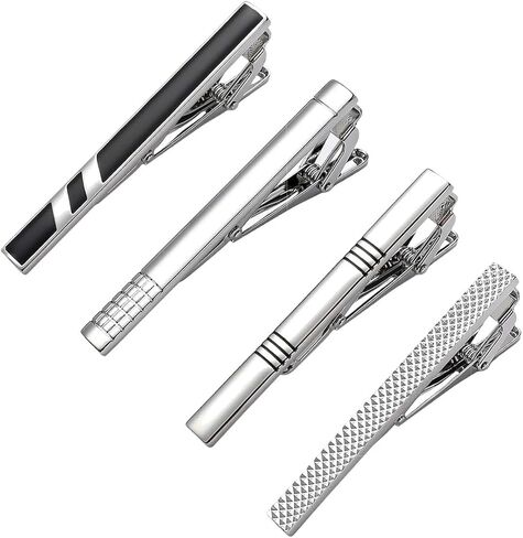 4Pcs Stylish Varnish Tie Clip, Men's Business Tie Clip, Suitable For Formal And Casual Occasions in Saudi Arabia