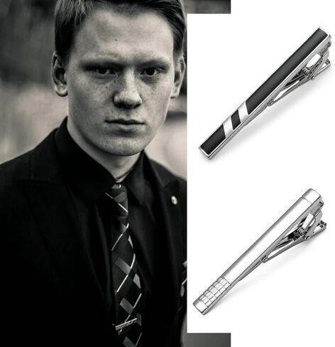 4Pcs Stylish Varnish Tie Clip, Men's Business Tie Clip, Suitable For Formal And Casual Occasions in Saudi Arabia