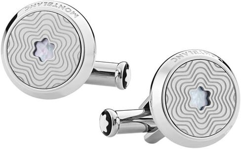 MONTBLANC Cufflinks for Steel Shirt with MAFREPERLA Insert 123808 in Saudi Arabia